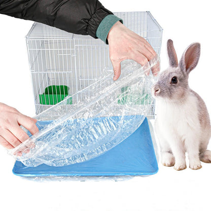 Forro Descartável para Gaiola de Coelho Bandeja Plástica Tapete de Filme Capa Sanitária Universal Substituível Pequeno Animal Hamster Saco de Fezes para Pet