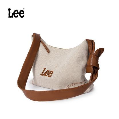 LEE Women Minimalism Hobo Denim Blue One Shoulder Pillow Bag Ladies Jeans Soft Widen Leather Shoulder Straps Crossbody Bags
