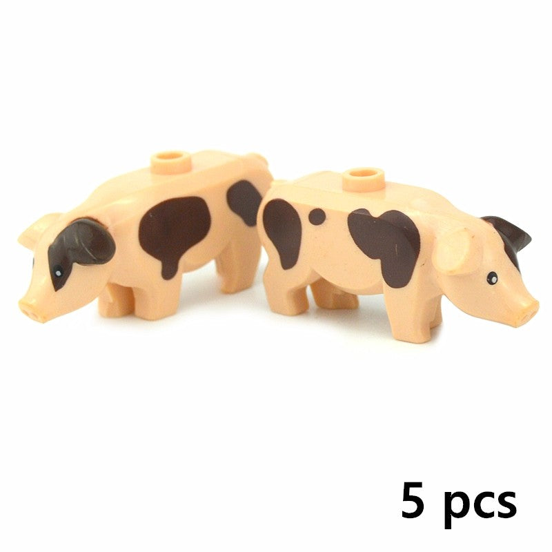 Creative DIY Model cute little Animal MOC Brick Building Blocks Pet Zoo Dog Duck Tortoise Penguin Cat Pig Bird Rabbit Toys