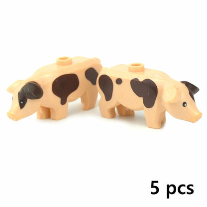 Creative DIY Model cute little Animal MOC Brick Building Blocks Pet Zoo Dog Duck Tortoise Penguin Cat Pig Bird Rabbit Toys