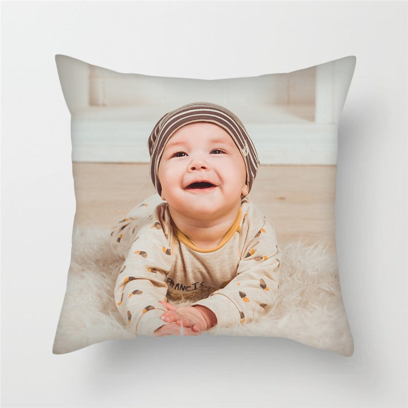 MIAOTU Custom Cushion Cover DIY Customized Throw Pillow Home Decorative Square Wedding Pets Baby Print Pillowcase Drop Shipping