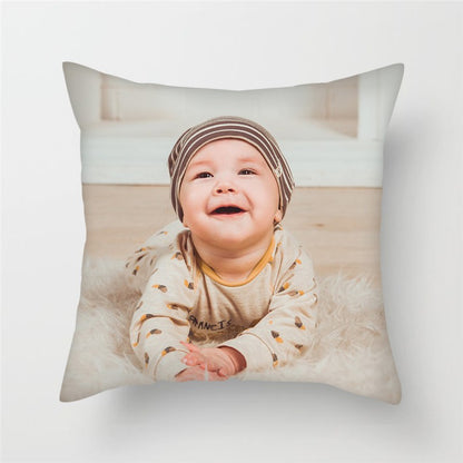 MIAOTU Custom Cushion Cover DIY Customized Throw Pillow Home Decorative Square Wedding Pets Baby Print Pillowcase Drop Shipping