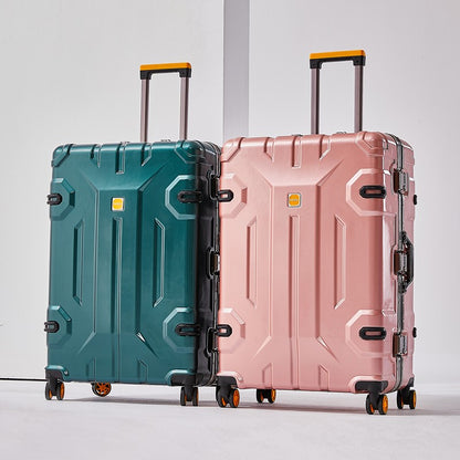 Large Capacity Aluminum Frame Luggage Suitcase with Wheels Travel Bag Durable And Wear-Resistant 20-28 Inch Rolling Suitcase