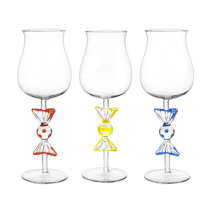 Copo de Vidro Criativo de Alta Boro para Doces, Taça Alta, Presente de Natal, Taça de Vinho Tinto para Doces de Alta Qualidade para Casa