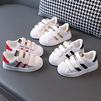 Toddler Baby Kids Fashion Design Walking Shoes Sneakers White Non-slip Casual Shoes Boys Girls Breathable Outdoor Sport Shoes