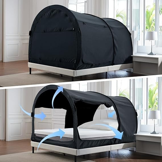 Alvantor Bed Canopy Bed Tents Dream Tents Privacy Space Twin Size Sleeping Tents Indoor Pop Up Portable Frame Curtains Breathabl