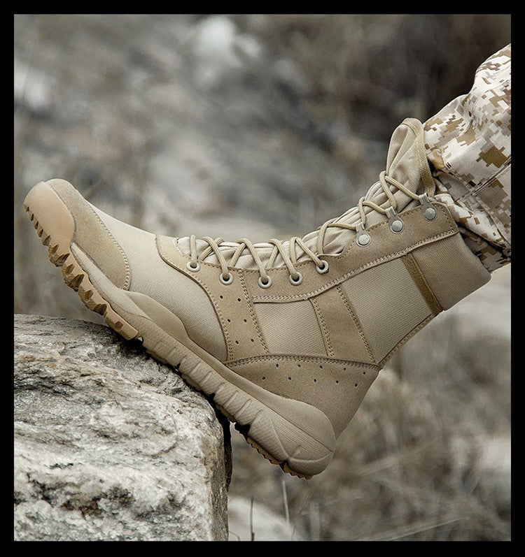 Bota Tática Leve de Verão para Combate Masculina e Feminina, Treino de Escalada, Impermeável, Caminhada ao Ar Livre, Sapatos de Malha Respirável