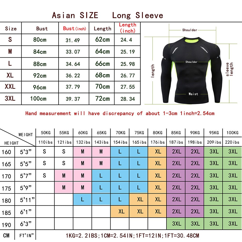 Thermal Man Underwear Set Spi/Der Compression T Shirt Leggings Yoga Sets Fitness