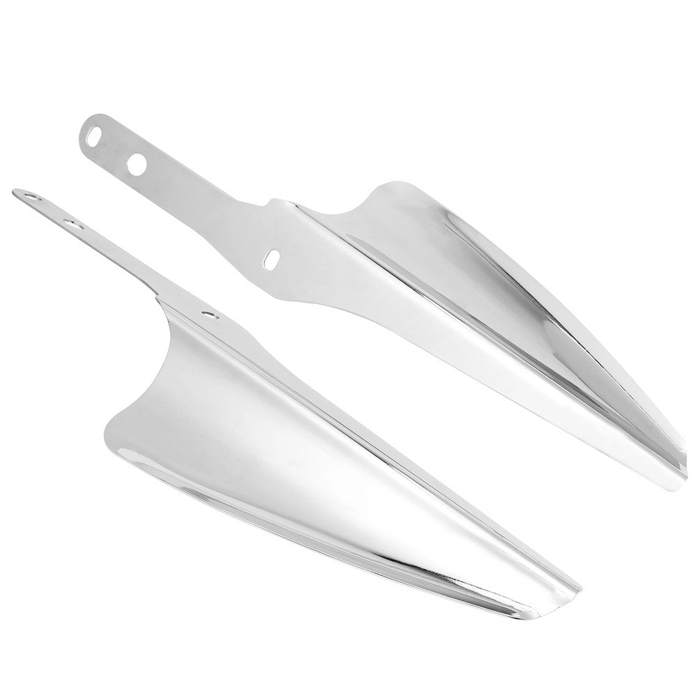 Defletores de vento de montagem de garfo dianteiro cromado para motocicleta, carenagem de para-brisa para Harley Touring Road King Street Glide CVO 1995-2021 19