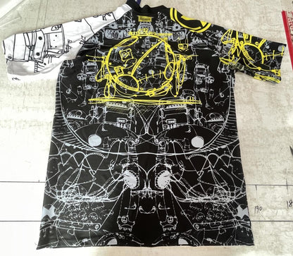 Hot Men's Short Sleeve Surfing Shirt Nautical Diary Lycra Rashguard RIGHTTRACK For Surf Sportswear Beach Swimwear UPF50+ Clothes