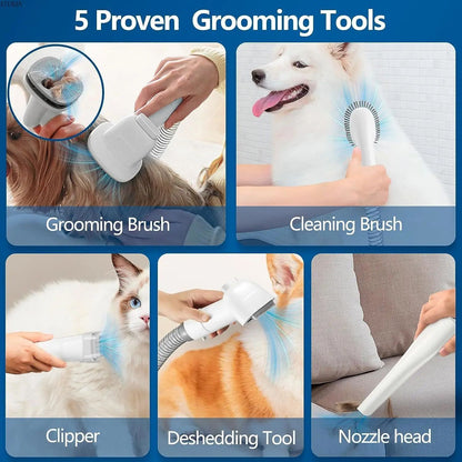 Aspirador de Pelo para Cães e Kit de Higiene com Capacidade de 2,3L e Reservatório de Pó Maior Escova de Pelo para Cães Aspirador de Pelo para Animais de Estimação