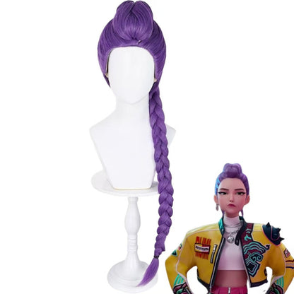 Kpop Rumi Roxo Peruca Cosplay Halloween