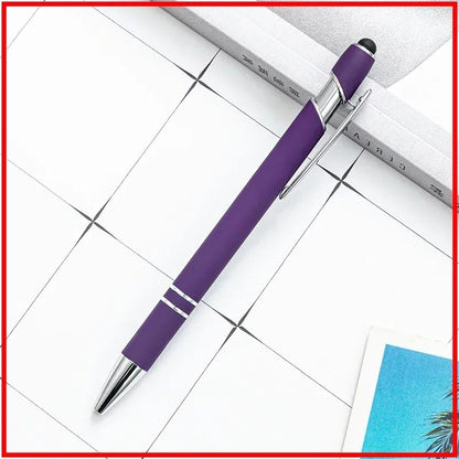 100 Pcs Light - Metal Capacitive Universal Touch Screen Stylus Ballpoint Pen Free Custom Logo Writing Stationery Office Gifts