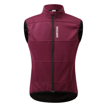 WOSAWE Men's Cycling Jersey Winter Thermal Long Sleeve Fleece MTB Cycling Jacket Bicycle Top Bike Clothing with 3 Rear Pockets