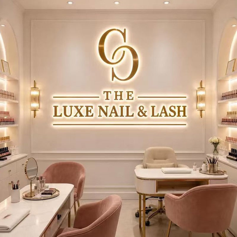 Custom Business Logo Backlit Metal Sign LED Letter for Personalized Brand Beauty Salon Spa Clinic Outdoor Shop Signage CE/UL