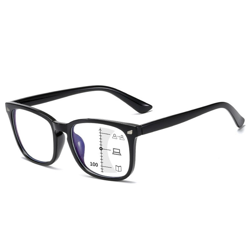 Óculos De Leitura Multifocal Quadrado CRIXALIS Óculos Masculino Fashion Com Dioptrias Antirreflexo Computador Feminino UV400