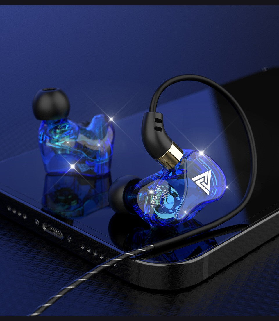 QKZ AK6 SK7 Copper Driver HiFi Wired Earphone with MIC Sport Running Headphones Bass Stereo Headset Music Earbuds fone de ouvido