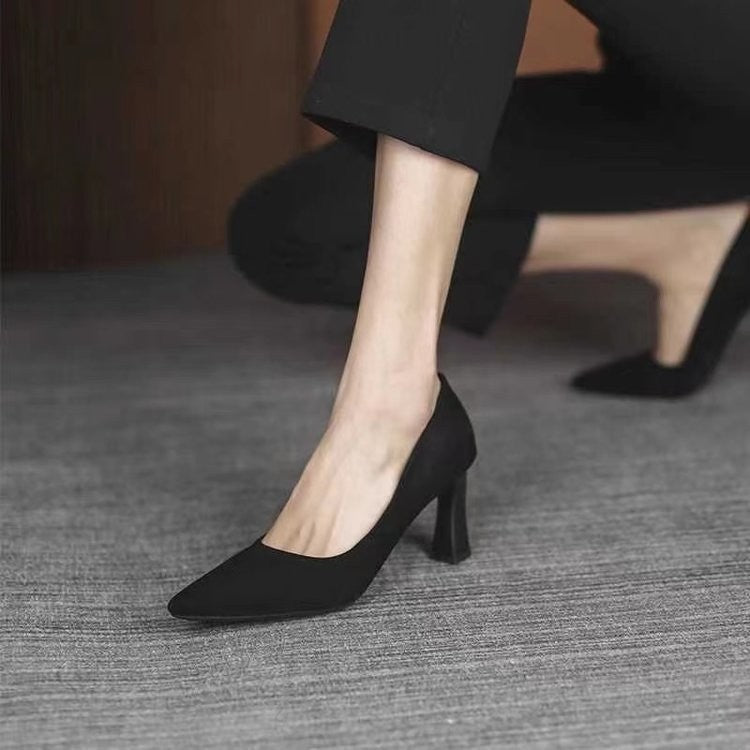 New In Black Special Head Spiral Pattern Fashion Women's Shoes Pointed Fine Heel Wedding High Heels Banquet Nightclub with Shoes