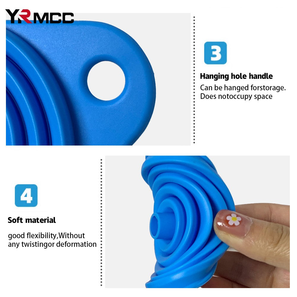 2 Peças Funil Dobrável para Motor de Carro Funil de Líquido de Silicone Ferramentas para Troca de Óleo e Gasolina para Carros e Motos Acessórios