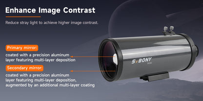 Telescópio Maksutov-Cassegrain Svbony MK90, Abertura de 90mm, Portátil para Levar a Qualquer Lugar, Ideal para Observações Lunares e Planetárias