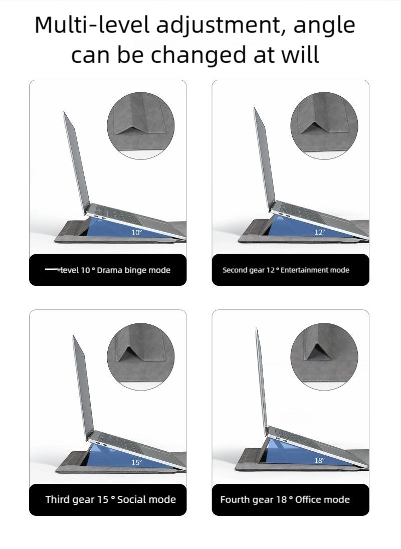 Laptop Sleeve Case 13 14 15 15.6 16Inch For Huawei HP DELL Bag For Macbook Air Pro 13 13.6 M4 Notebook Case with stand Men Women