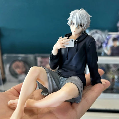 BLUE LOCK Bonecos de Ação Nagi Seishiro Figura de Anime Sentado Estatueta de PVC Modelo Colecionável Brinquedos de Boneca para Crianças Presentes