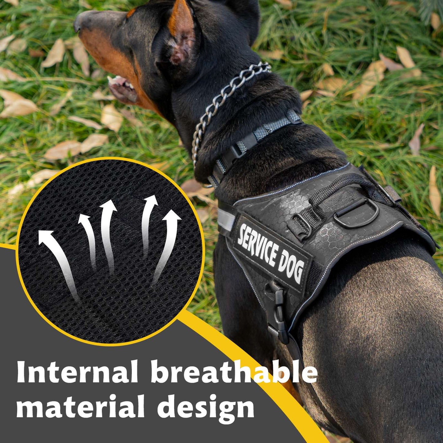 Peitoral Para Cachorro Sem Puxar, Refletivo, Ajustável, Sem Sufocamento, Colete Para Animais De Estimação Com Alça Para Fácil