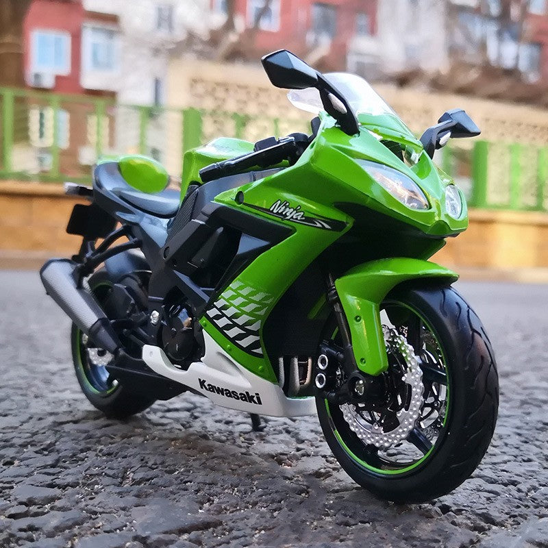 Maisto 1:12 Kawasaki Ninja ZX-10R Liga Modelo de Moto Simulação Diecast Metal Escala Modelo de Moto Brinquedo Infantil Presentes