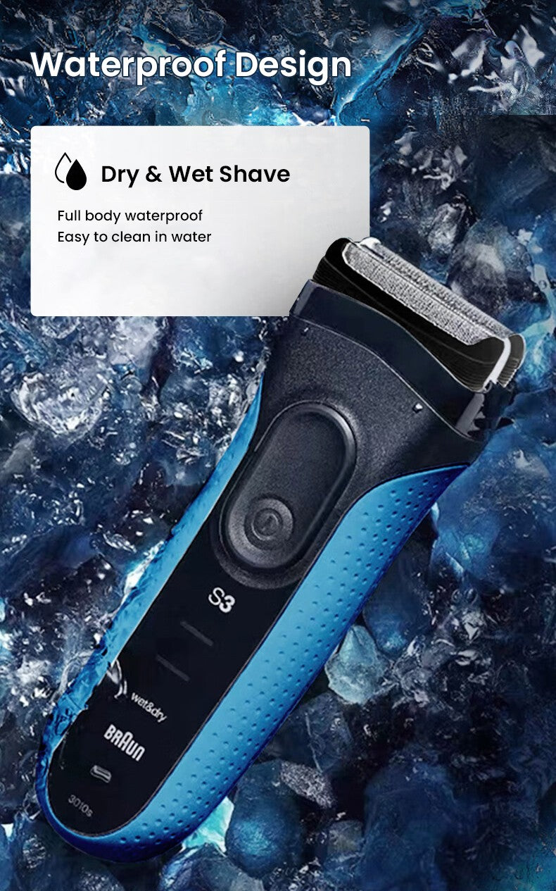 Braun Electric Shaver 3 Series ProSkin 3040S 3010S Reciprocating Shaver For Men Shaving Machine With Trimmer 100-240v