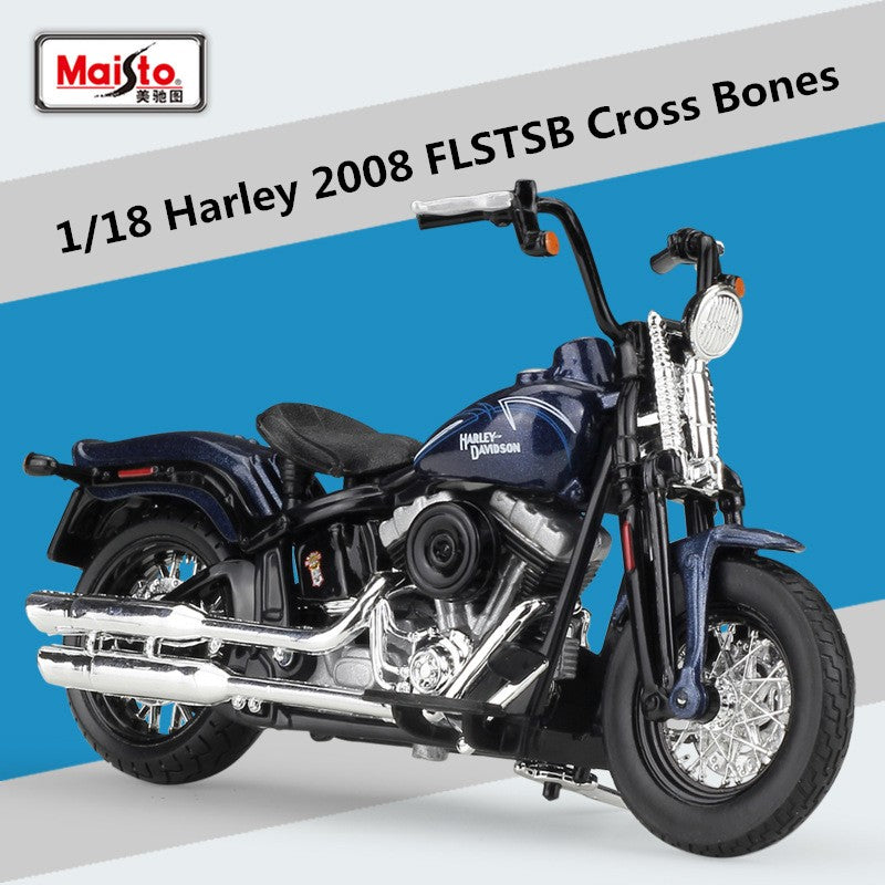 Maisto 1:18 Harley-Davidson 2008 FLSTSB Cross Bones Alloy Street Motorcycle Model Diecasts Metal Toy Collection Children Gifts