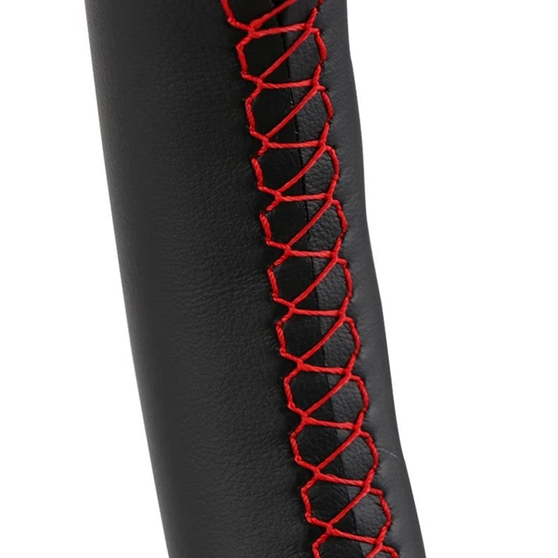Capa de volante de couro artificial preto antiderrapante costurada à mão, personalizada para Mercedes Benz Classe C W203 2001-2007