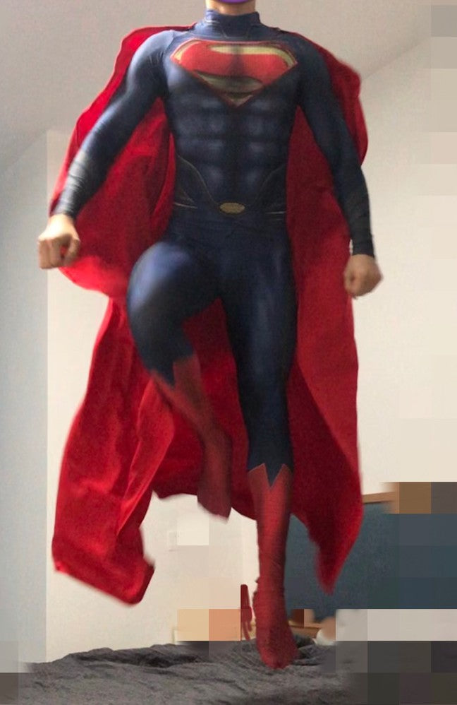 Adults Kids Classic Man of Steel Clark Kent Cosplay Costume Superhero Suit Halloween Zentai Bodysuit