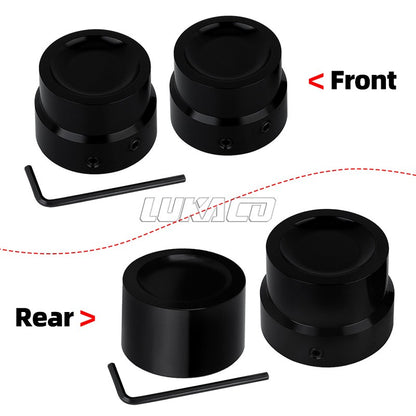 Motorcycle Front Rear Axle Nut Covers Caps Kit For Harley Sportster 883 1200 Touring Dyna Road King Softail Fat Bob Breakout