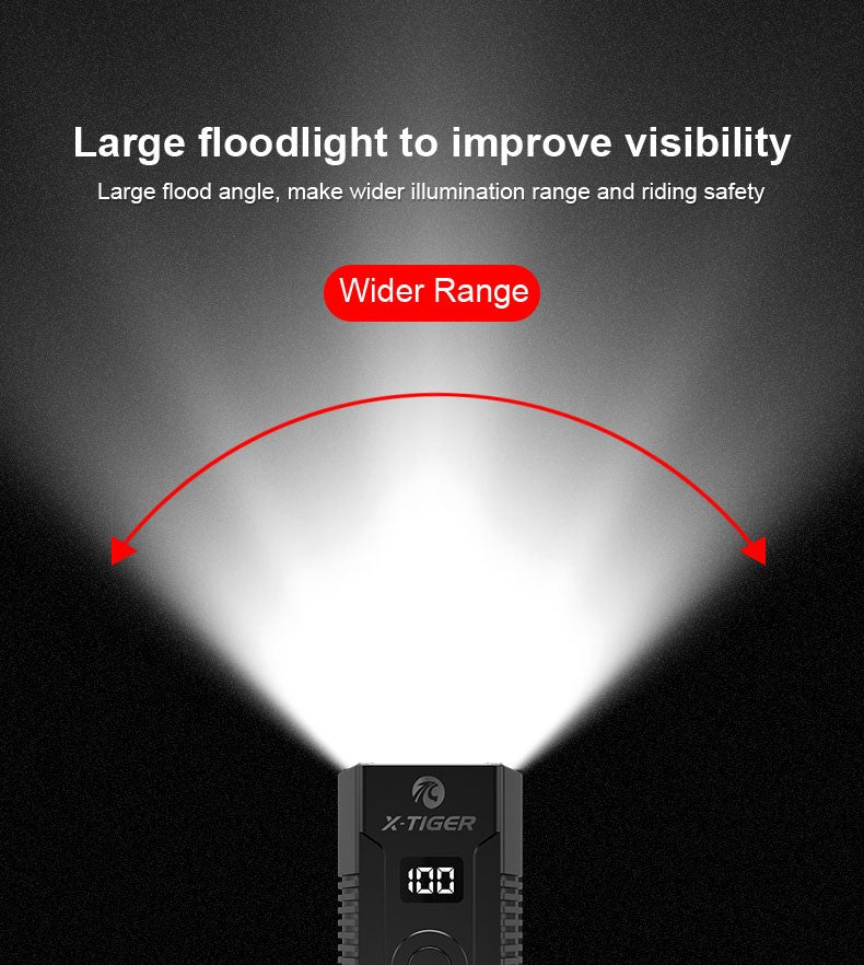 X-Tiger Bike Light Headlight Bicycle Lamp With Power Bank Rechargeable LED 5200mAh MTB Bicycle Light Flashlight Bike Accessories