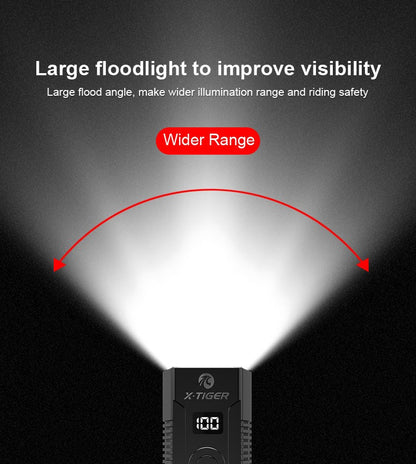 X-Tiger Bike Light Headlight Bicycle Lamp With Power Bank Rechargeable LED 5200mAh MTB Bicycle Light Flashlight Bike Accessories