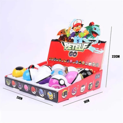 Pokemon Boneco 12 Peças/Conjunto Pikachu Pokebola Action Figure Desenho Animado Anime Boneco Kawaii Coleção de Pokebolas Presentes de Aniversário para Crianças