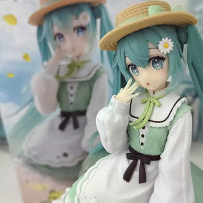 20CM Original Taito Fashion Hatsune Miku País Anime Boneco Brinquedos Figura de Ação PVC Modelo Coleção Boneca Presentes de Aniversário