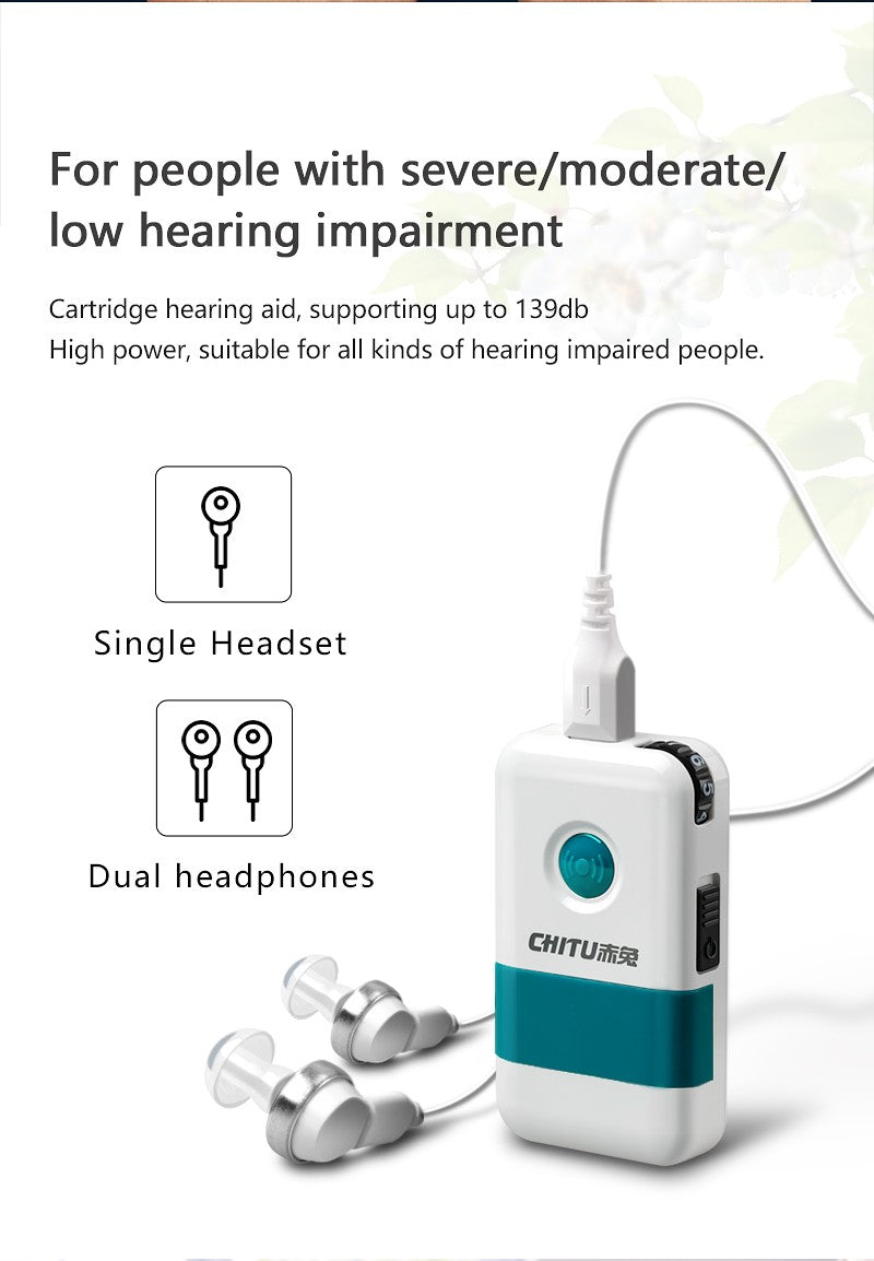 Pocket Rechargeable Hearing Aid DHP for Deafness Powerful Digital Sound amplifier Severe Loss Medical Elderly Hearing Devices