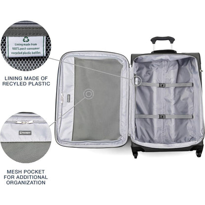 Expandable 2-Piece Carry-On Luggage Set with Spinner Wheels and Underseat Tote, Lightweight Suitcase for Men and Women, Shadow G