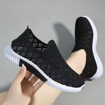 New Summer Fashion Women Shoes Mesh Sports Shoes Breathable Flats Soft Sole Casual Sneakers
