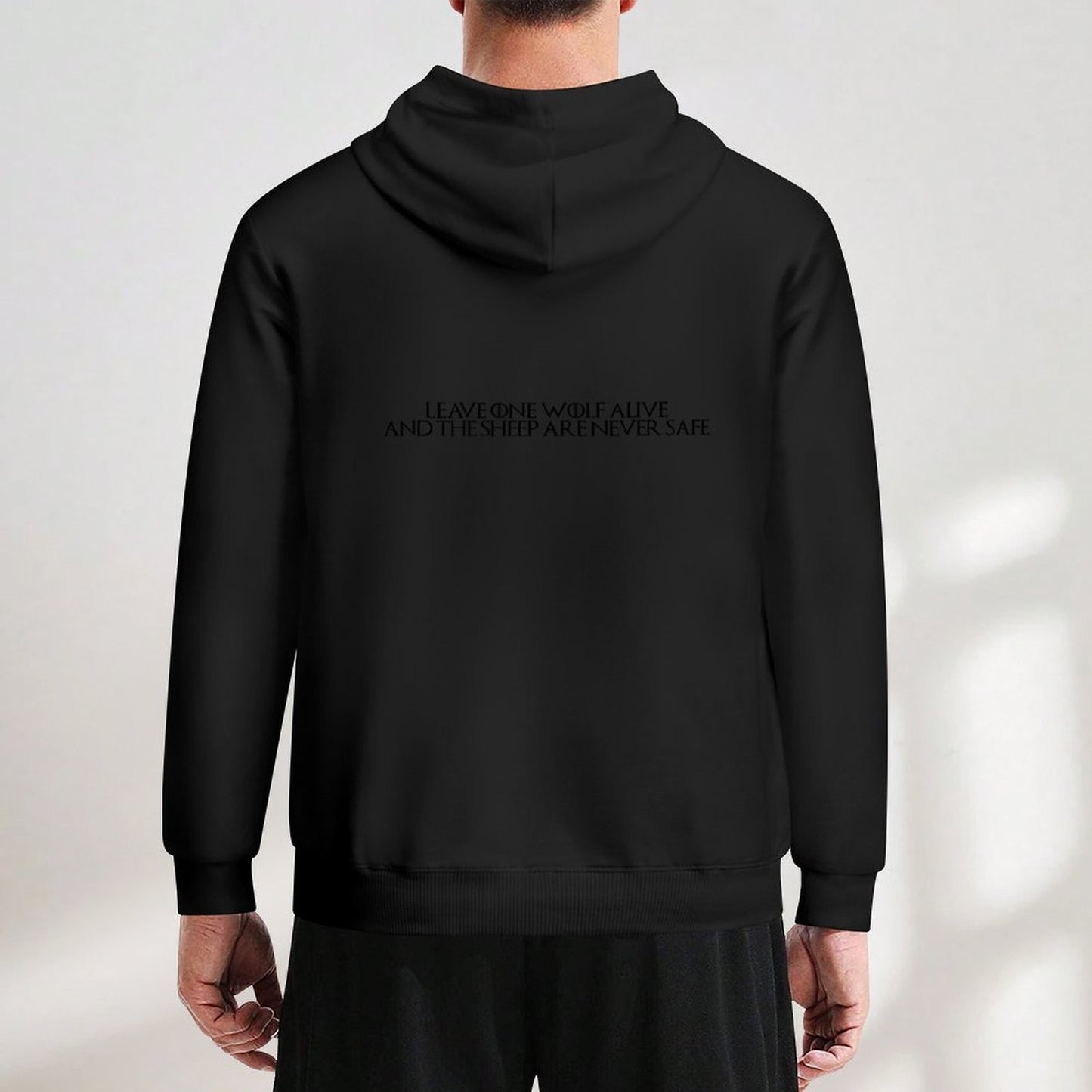 leave one wolf alive and the sheep are never safe Hoodie korean clothes men's coat men's sweat-shirt set autumn graphic hoodie