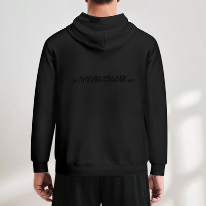 leave one wolf alive and the sheep are never safe Hoodie korean clothes men's coat men's sweat-shirt set autumn graphic hoodie