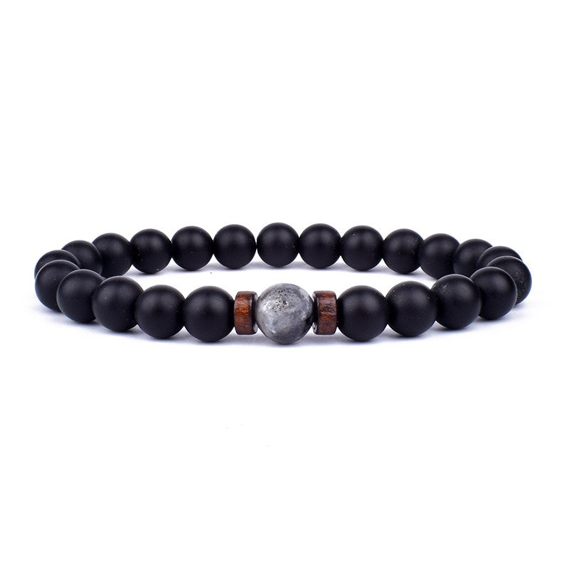 Pulseira de Pedra Vulcânica para Homens Lava Madeira 8mm Contas Pulseira Buda Tibetano Corrente de Pulso Feminina Masculina Jóias Presente Novas Pulseiras