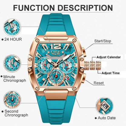 LIGE Men Watch Fashion Top Brand Luxury Silicone Military Watch Men Casual Sports Waterproof Date Quartz Wristwatches For Men