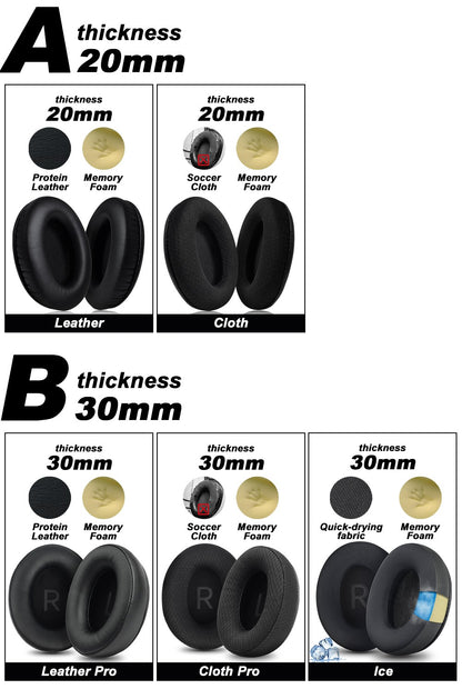 Replacement Foam Ear Pads for HyperX Cloud 123 Alpha, II,III,Stinger,Silver,Core,X,S,Pro Headphones memory foam Earpads Protein