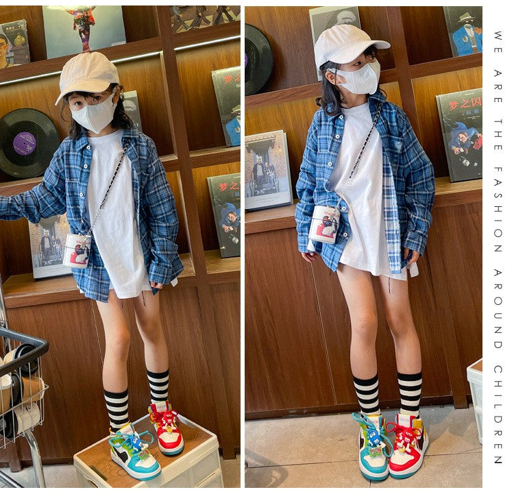 New Children Casual Shoes Four Seasons Kids Single Sneaker Mandarin Ducks Basketball Sports Shoes Boys Girls Sneaker Board Shoes