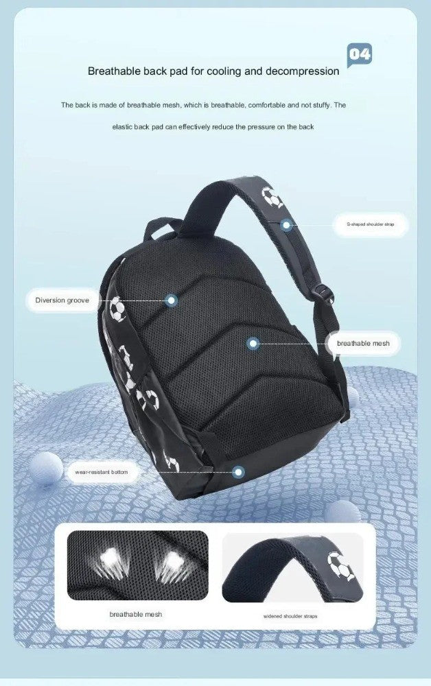 Mochila Infantil Menino Futebol Escolar Anime para Crianças Adolescentes Viagem Mochila Escolar