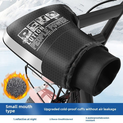 1 Par de Luvas de Inverno Aquecedor de Punho para Motocicleta, Protetoras, para Moto e Scooter, Quentes, Grossas, à Prova de Chuva para Guidão