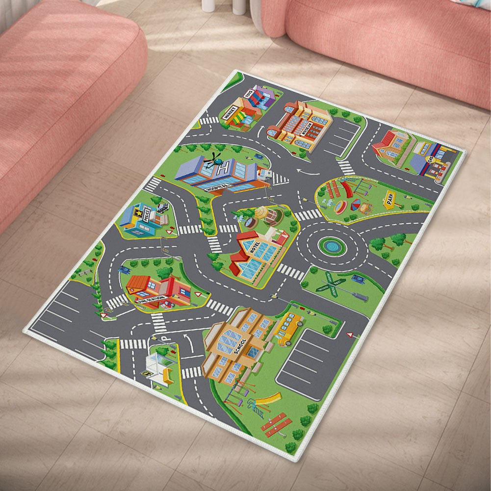 Road Mat Children Traffic Car Map Boy Girls Educational Toy Road Carpet Playmat For Baby Mats Cartoon City Rug Kids Toys Games