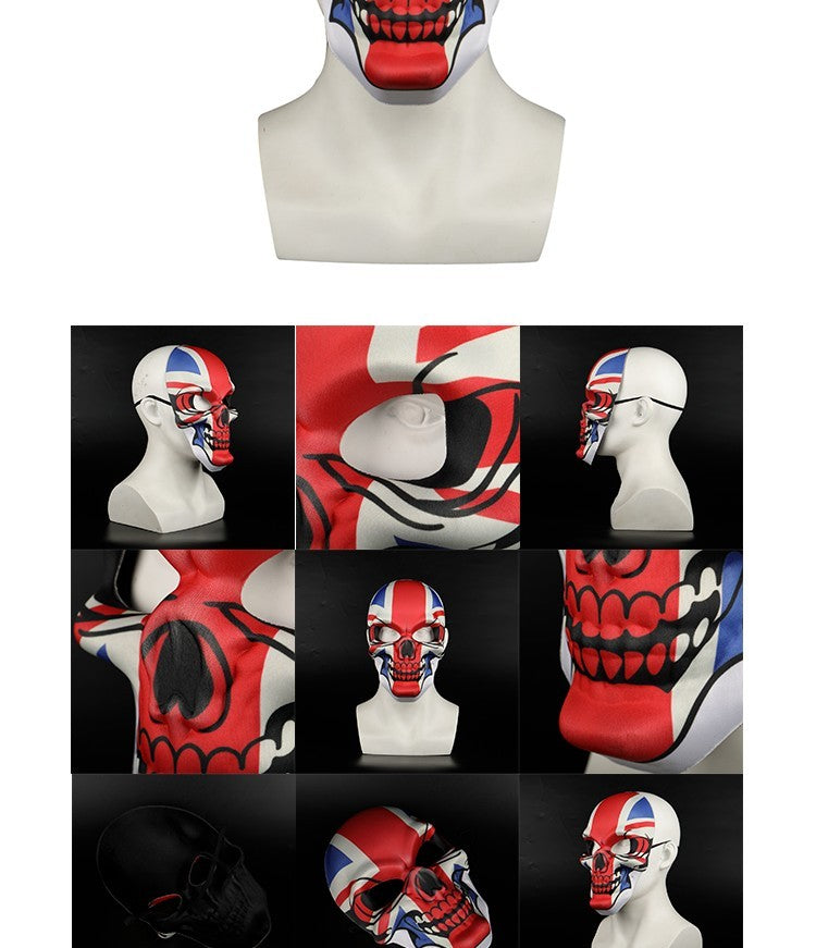 2023 Masks Mexican Day of The Dead Skull Mask Cosplay Halloween Skeletons Print Masks Dress Up Purim Party Costume Prop